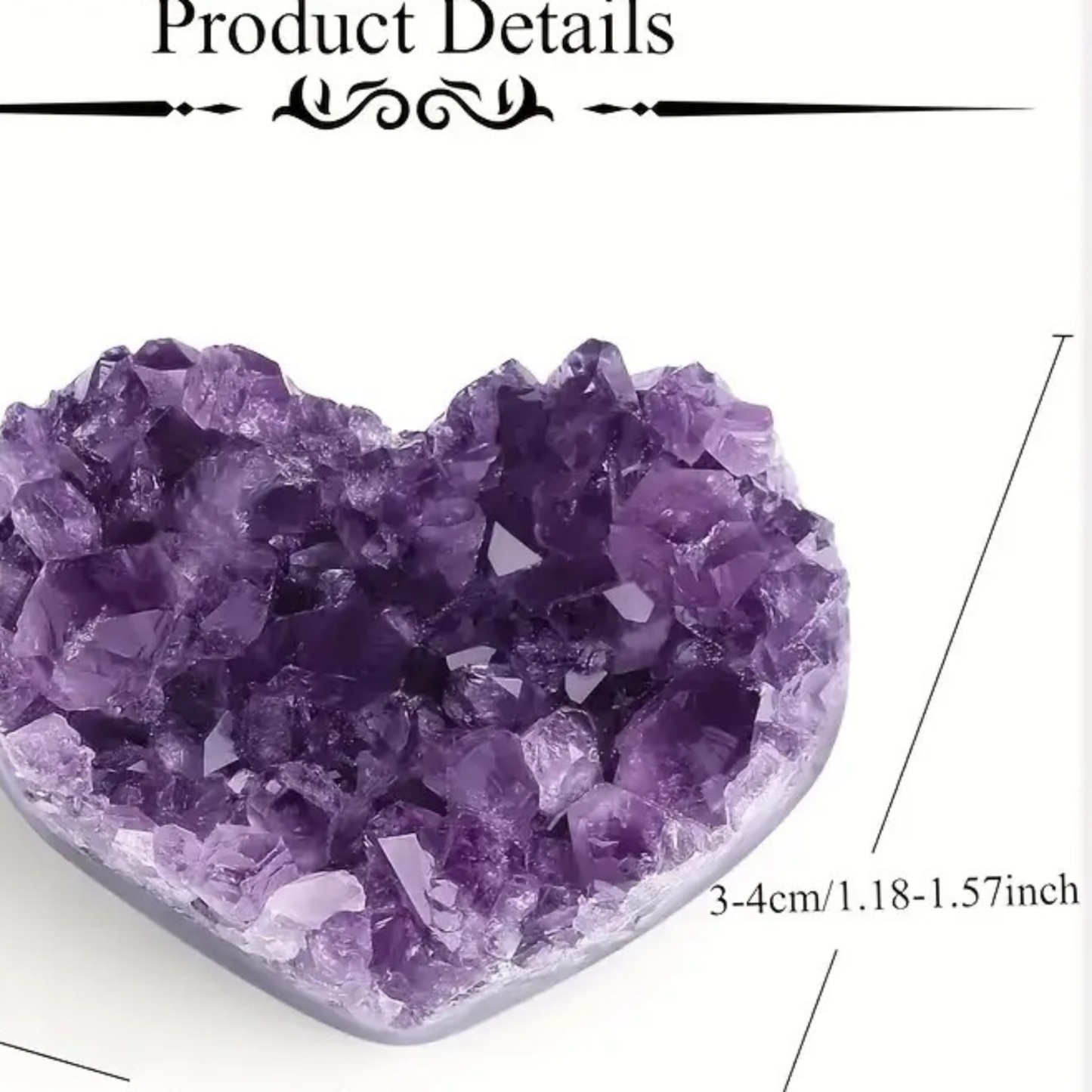 Natural Amethyst Crystal Cluster Heart-Shape Geode Decorative Rock Raw Stone | Gemstone Spiritual Healing Stone Meaning