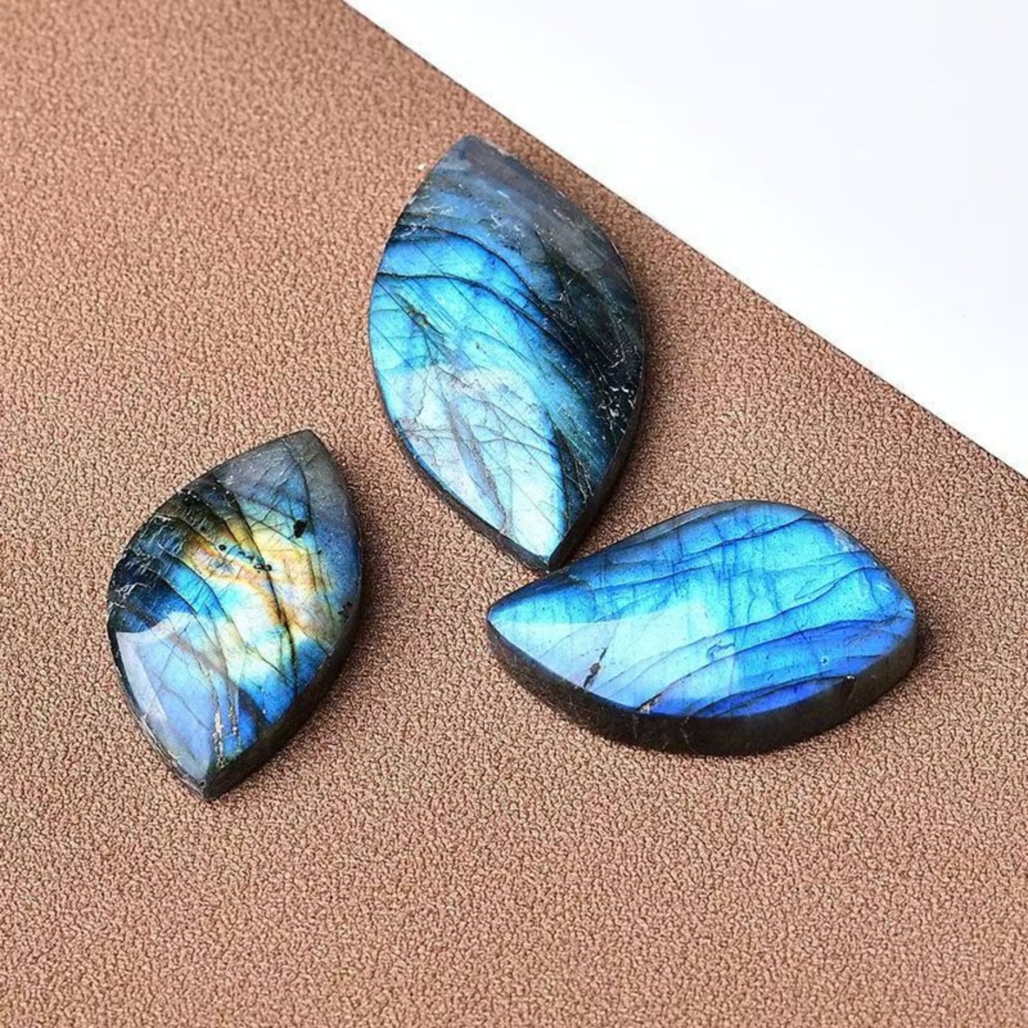 Natural Labradorite Gemstone Leaf Shape Raw Stone Pendant | Crystal Spiritual Healing Stone Meaning