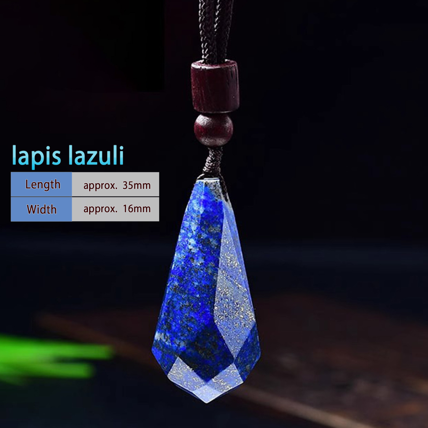 Natural Crystal & Gemstone Faceted Teardrop Pendant · Raw-Cut Polished Necklace with Braided Cord · Universal style