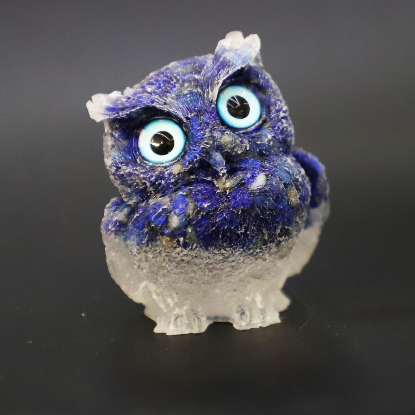 Lapis lazuli  owl animal  carving crystal gemstone stone craft