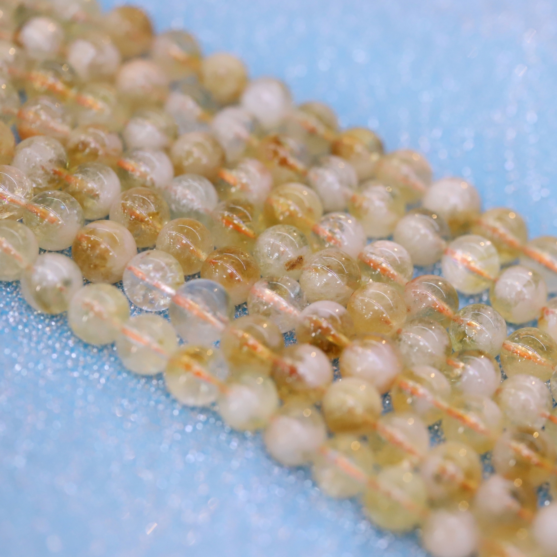 The Citrine Loose bead 6 to 16 mm ,Gemstone Loose bead Stretch Bracelet Beads, ,Natural Healing Stone,Gift For Women