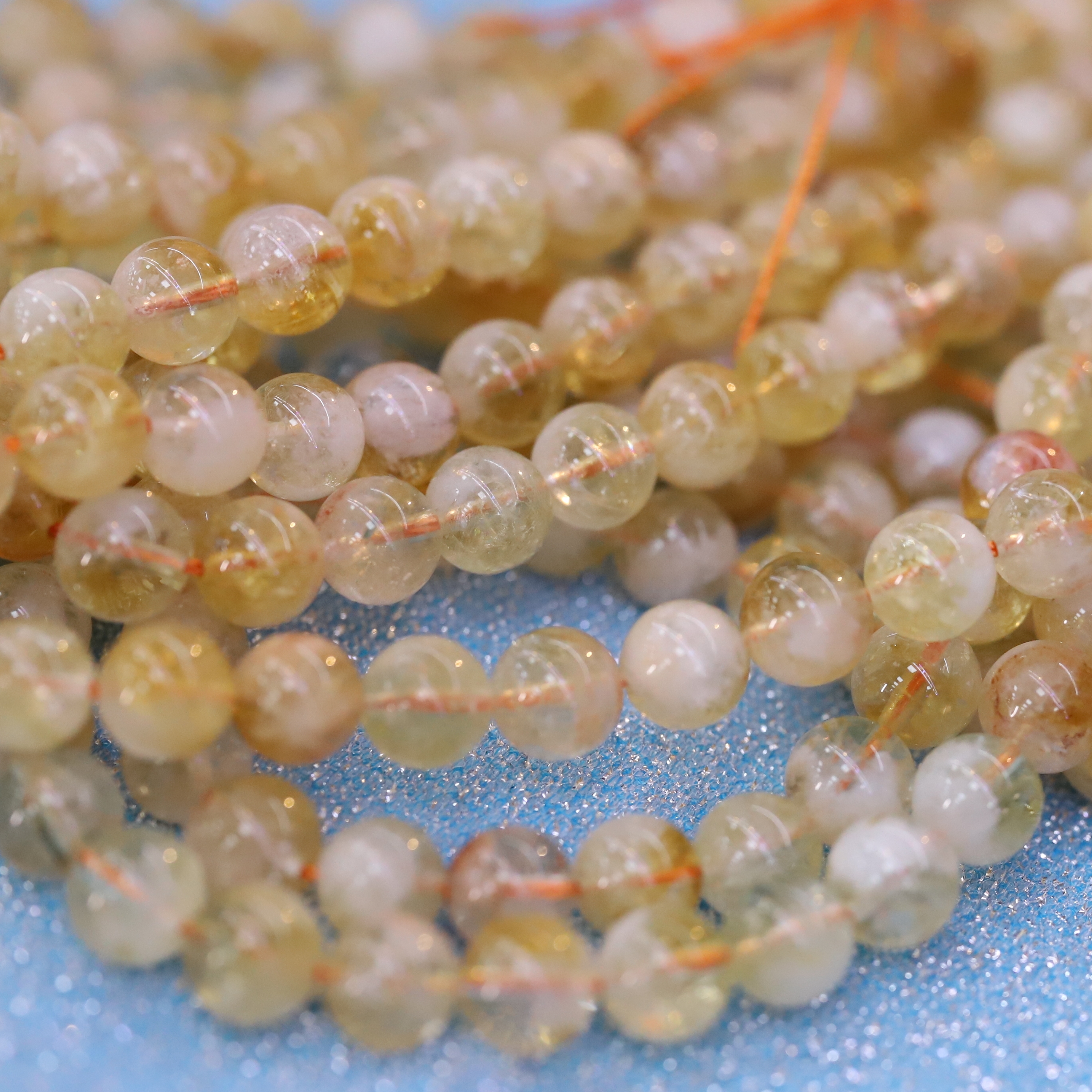 The Citrine Loose bead 6 to 16 mm ,Gemstone Loose bead Stretch Bracelet Beads, ,Natural Healing Stone,Gift For Women