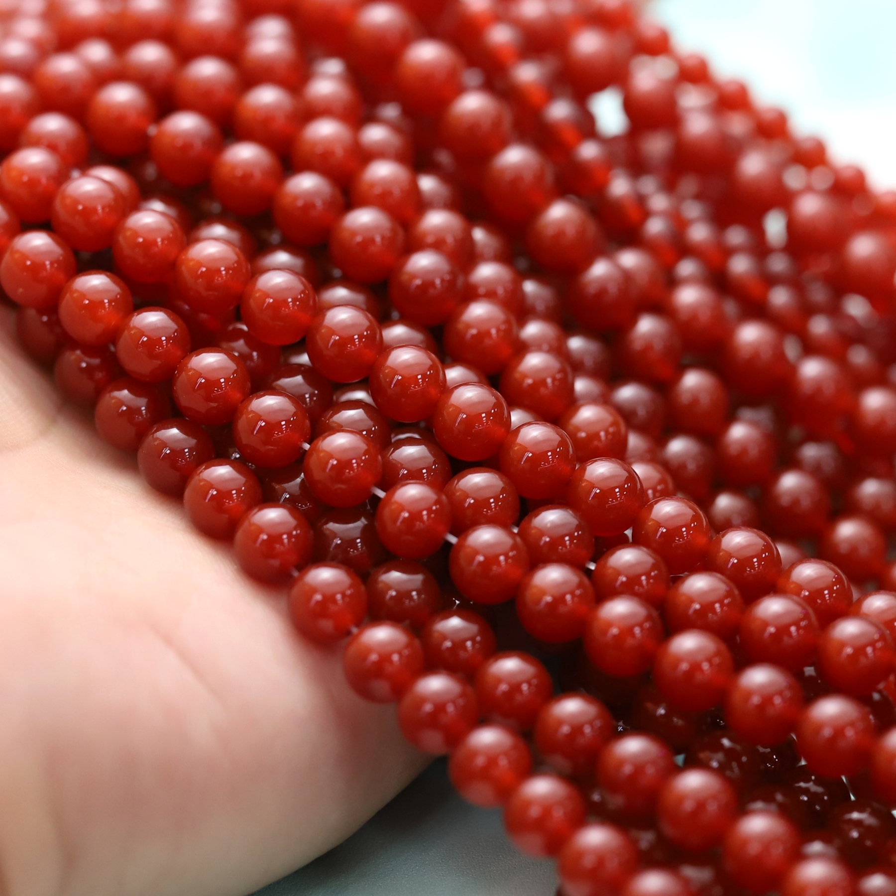 The Carnelian Loose bead 6 to 16 mm ,Gemstone Loose bead Stretch Loose bead, ,Natural Healing Stone,Gift 