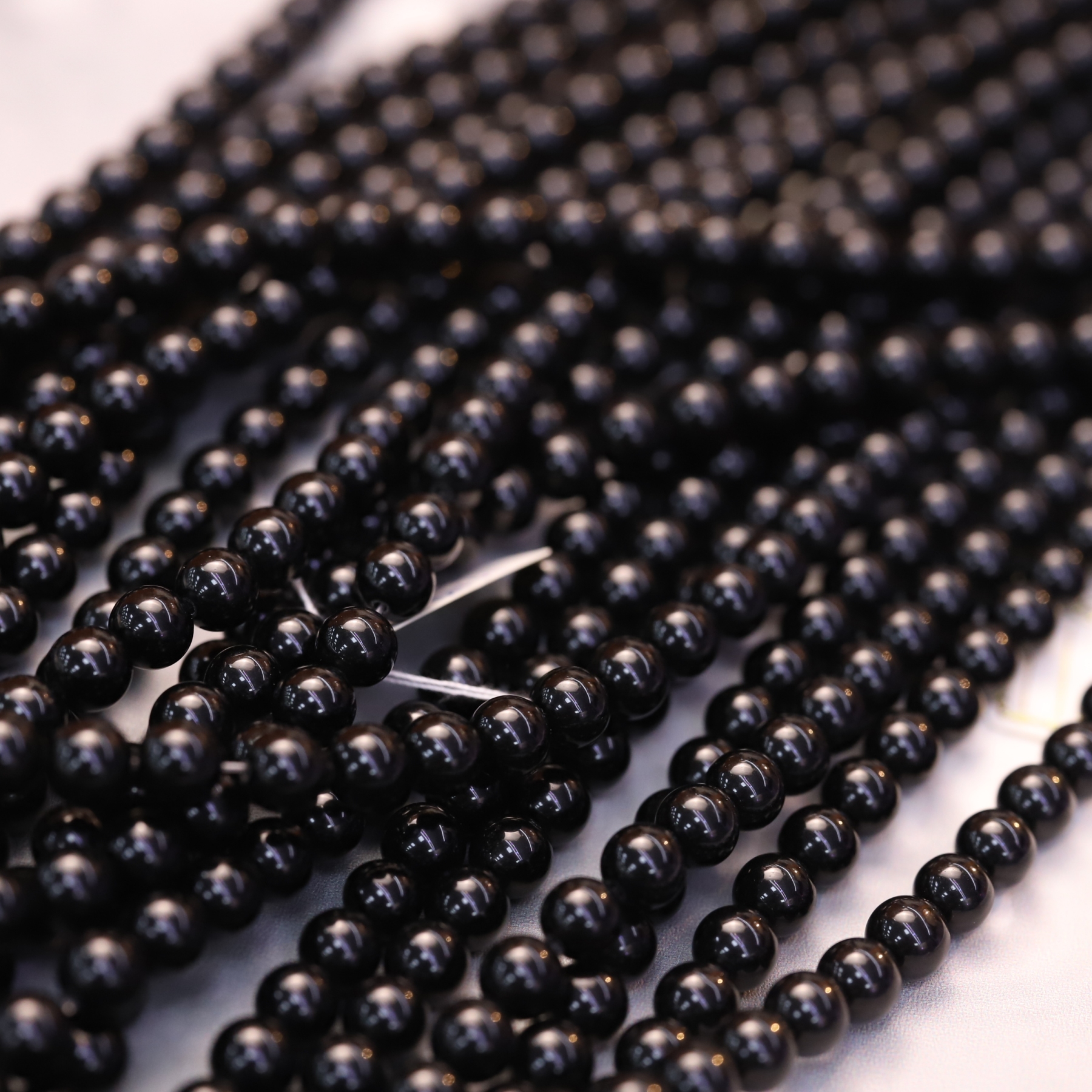 The Obsidian Loose bead 6 to 14 mm ,Gemstone Loose bead Stretch Loose bead, ,Natural Healing Stone,Gift 