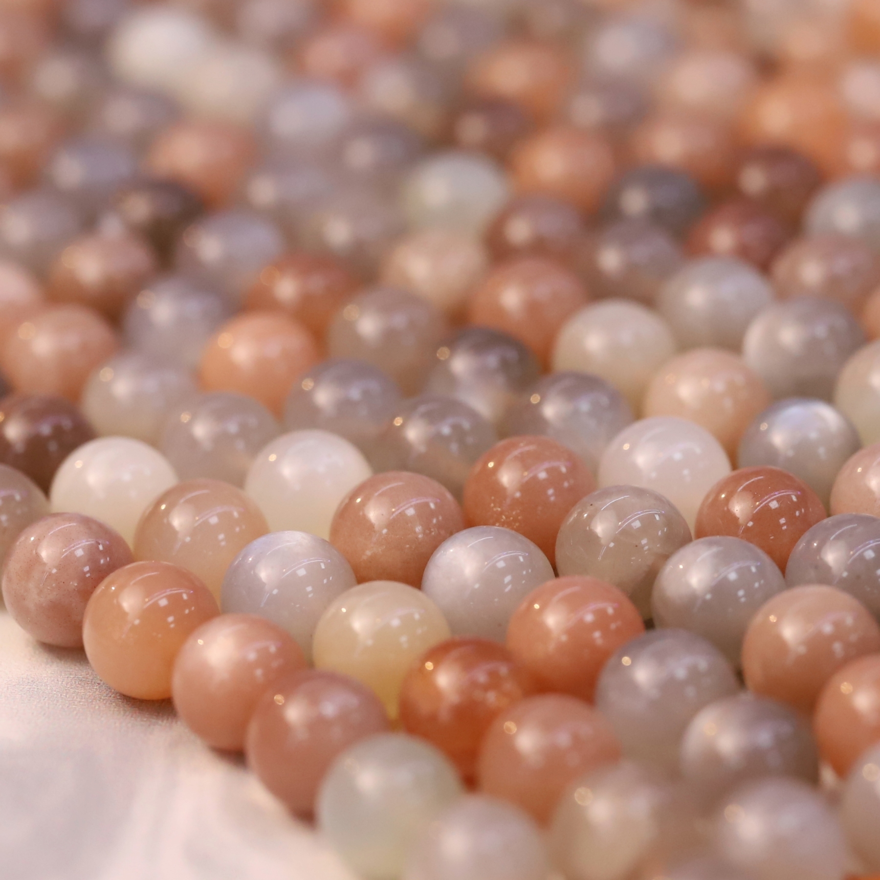 The Multicolor Moonstone Loose bead 6 to 14 mm ,Gemstone Loose bead Stretch Loose bead, ,Natural Healing Stone,Gift For Women