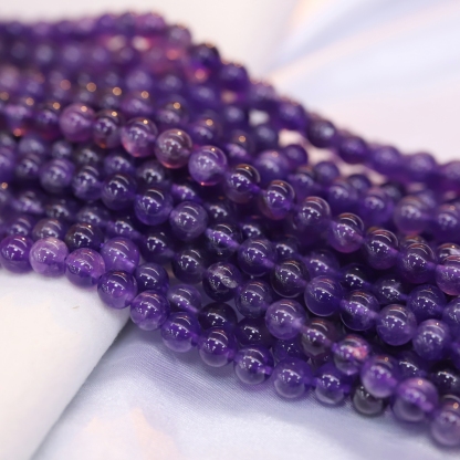 The Amethyst Loose beads 6 to 14 mm ,Gemstone Round Beads Stretch Loose beads, ,Natural Healing Stone,Gift For Women