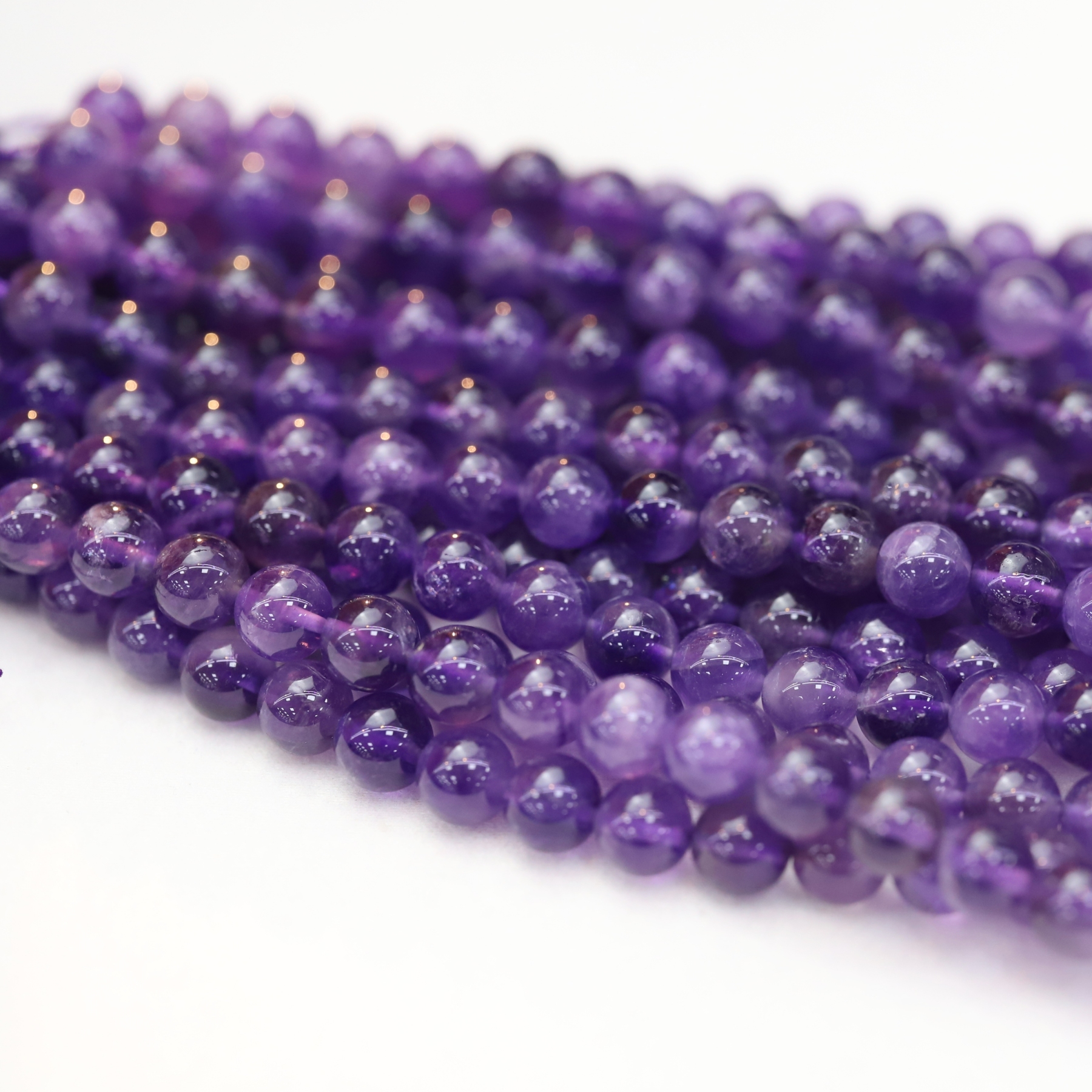 The Amethyst Loose beads 6 to 14 mm ,Gemstone Round Beads Stretch Loose beads, ,Natural Healing Stone,Gift For Women