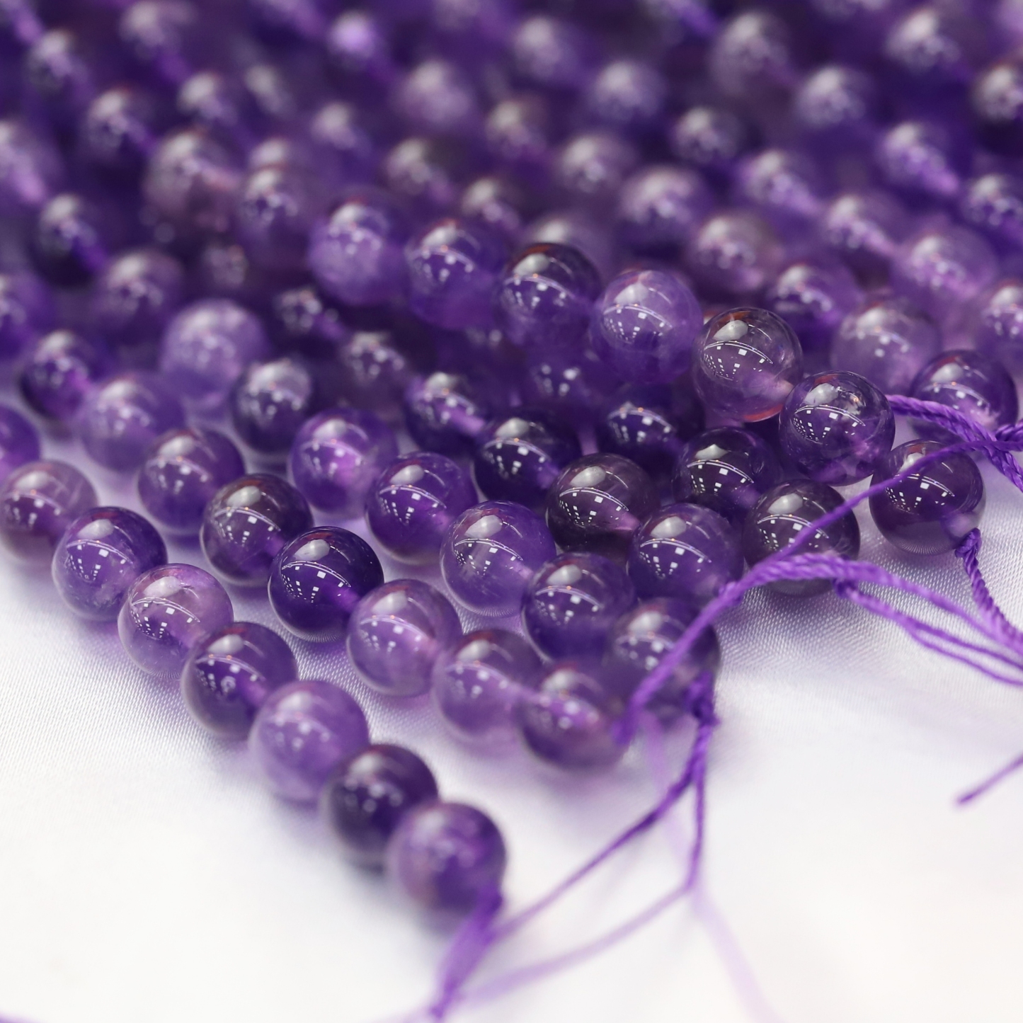 The Amethyst Loose beads 6 to 14 mm ,Gemstone Round Beads Stretch Loose beads, ,Natural Healing Stone,Gift For Women