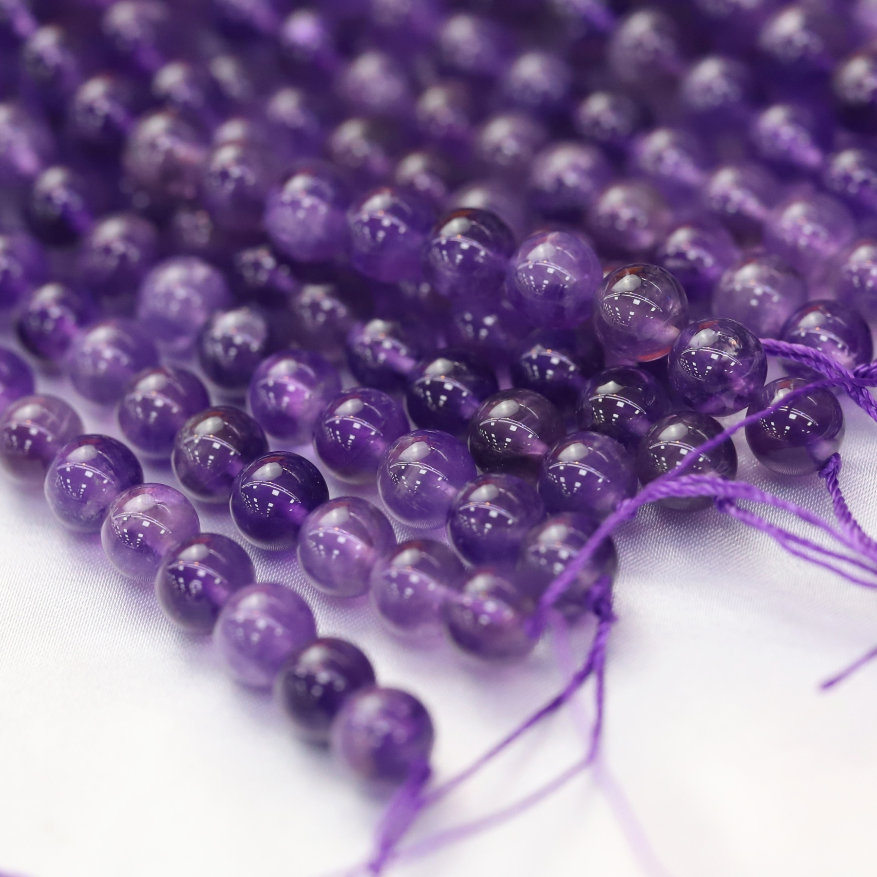 The Amethyst Loose beads 6 to 14 mm ,Gemstone Round Beads Stretch Loose beads, ,Natural Healing Stone,Gift For Women