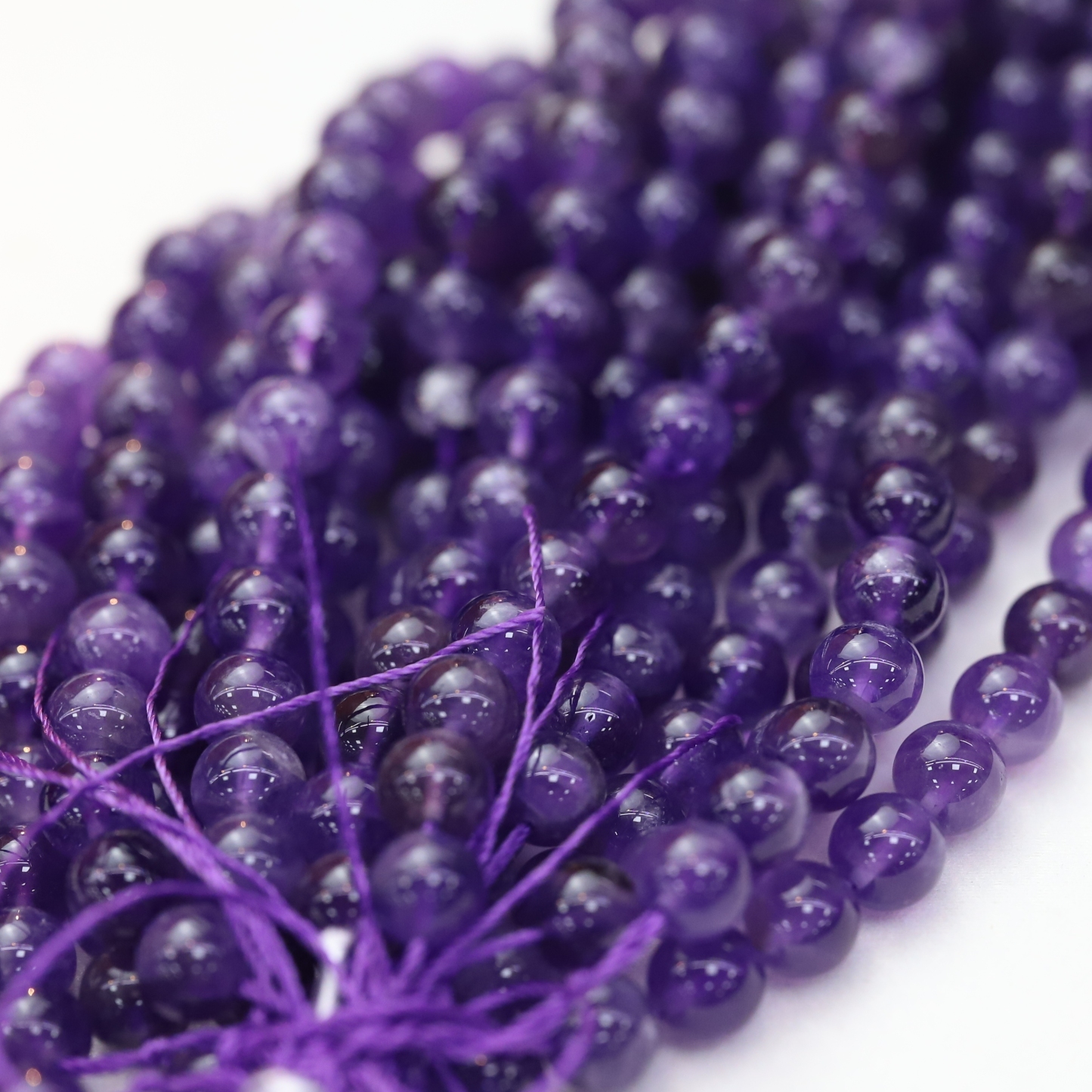The Amethyst Loose beads 6 to 14 mm ,Gemstone Round Beads Stretch Loose beads, ,Natural Healing Stone,Gift For Women