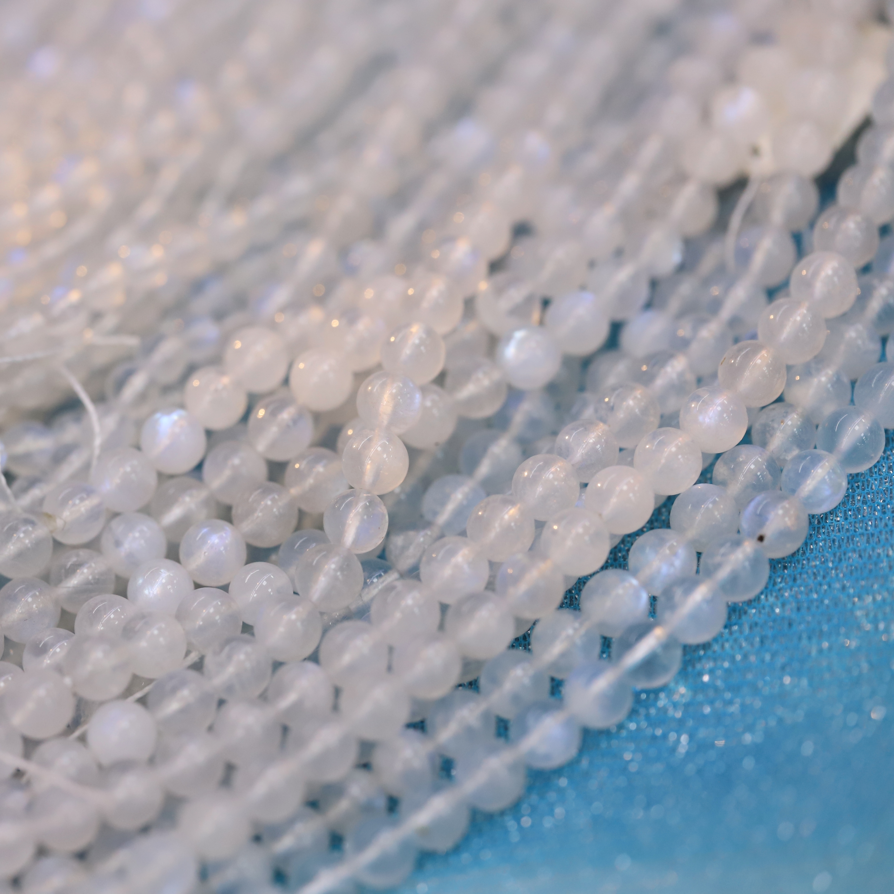 The Blue Moonstone Loose beads 6 to 14 mm ,Gemstone bead Stretch Loose beads, ,Natural Healing Stone,Gift For Women