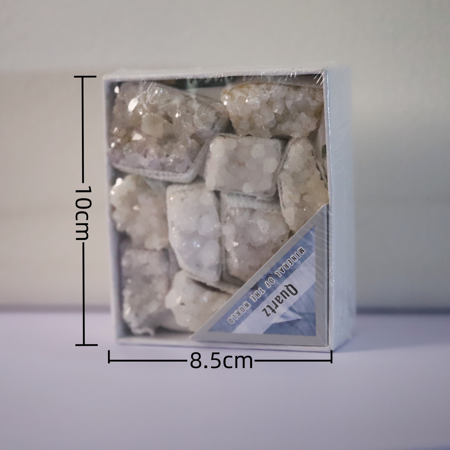 9in1 Clear Quartz gemstone raw stone boxack bsjz001