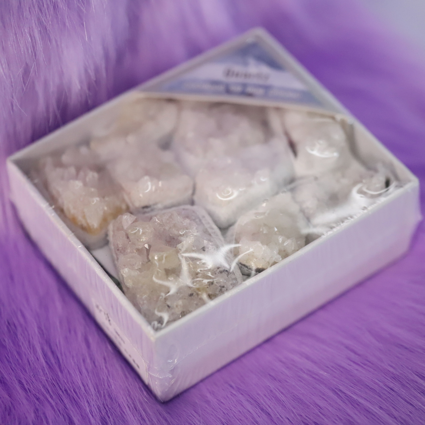 9in1 Clear Quartz gemstone raw stone boxack bsjz001