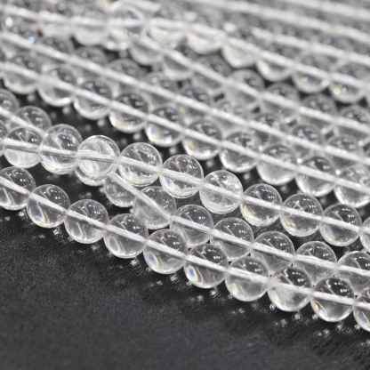 The Clear Quartz Loose bead 6 to 14 mm ,Gemstone Loose bead Stretch Bracelet Beads, ,Natural Healing Stone,Gift For Women