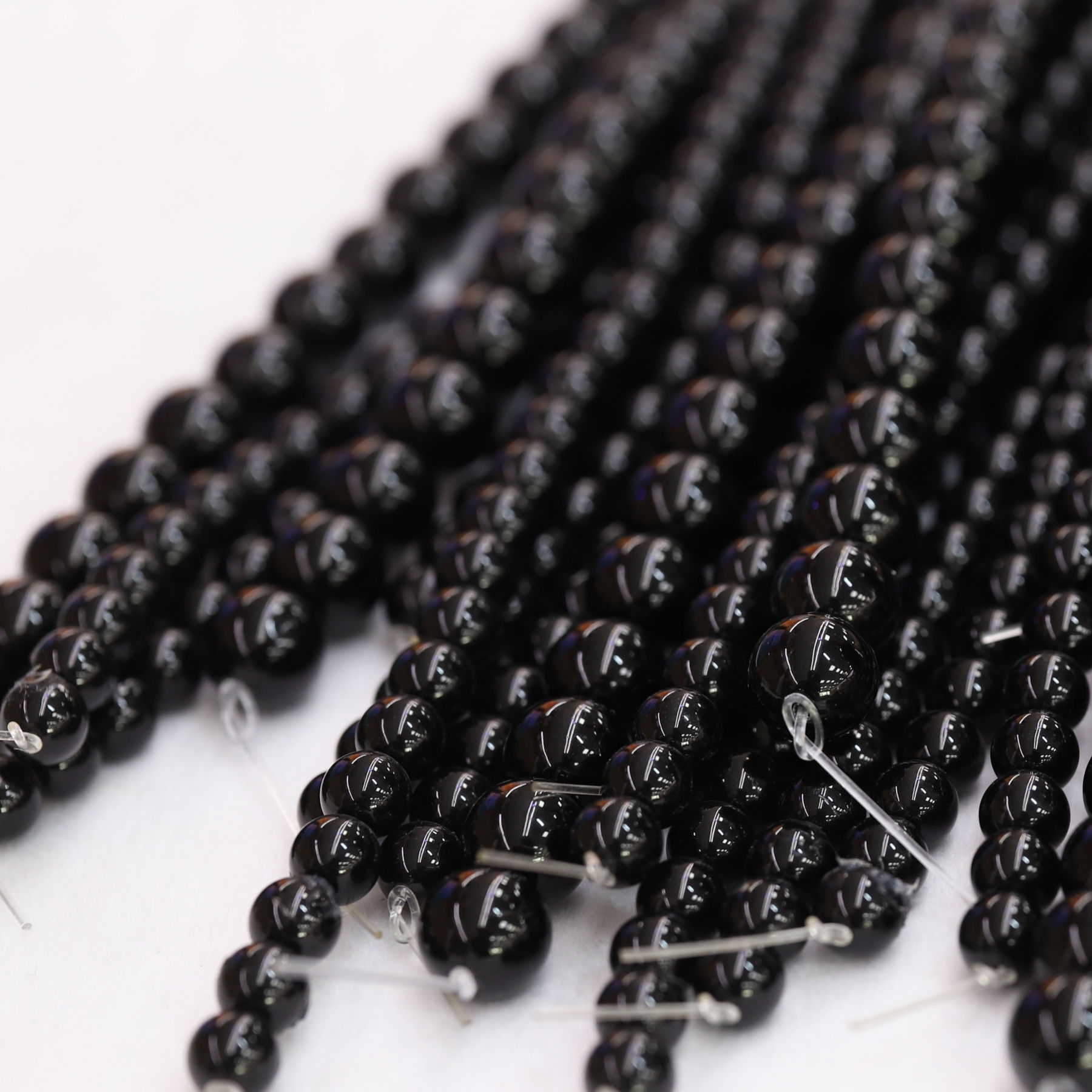 The Obsidian Loose bead 6 to 14 mm ,Gemstone Loose bead Stretch Loose bead, ,Natural Healing Stone,Gift 