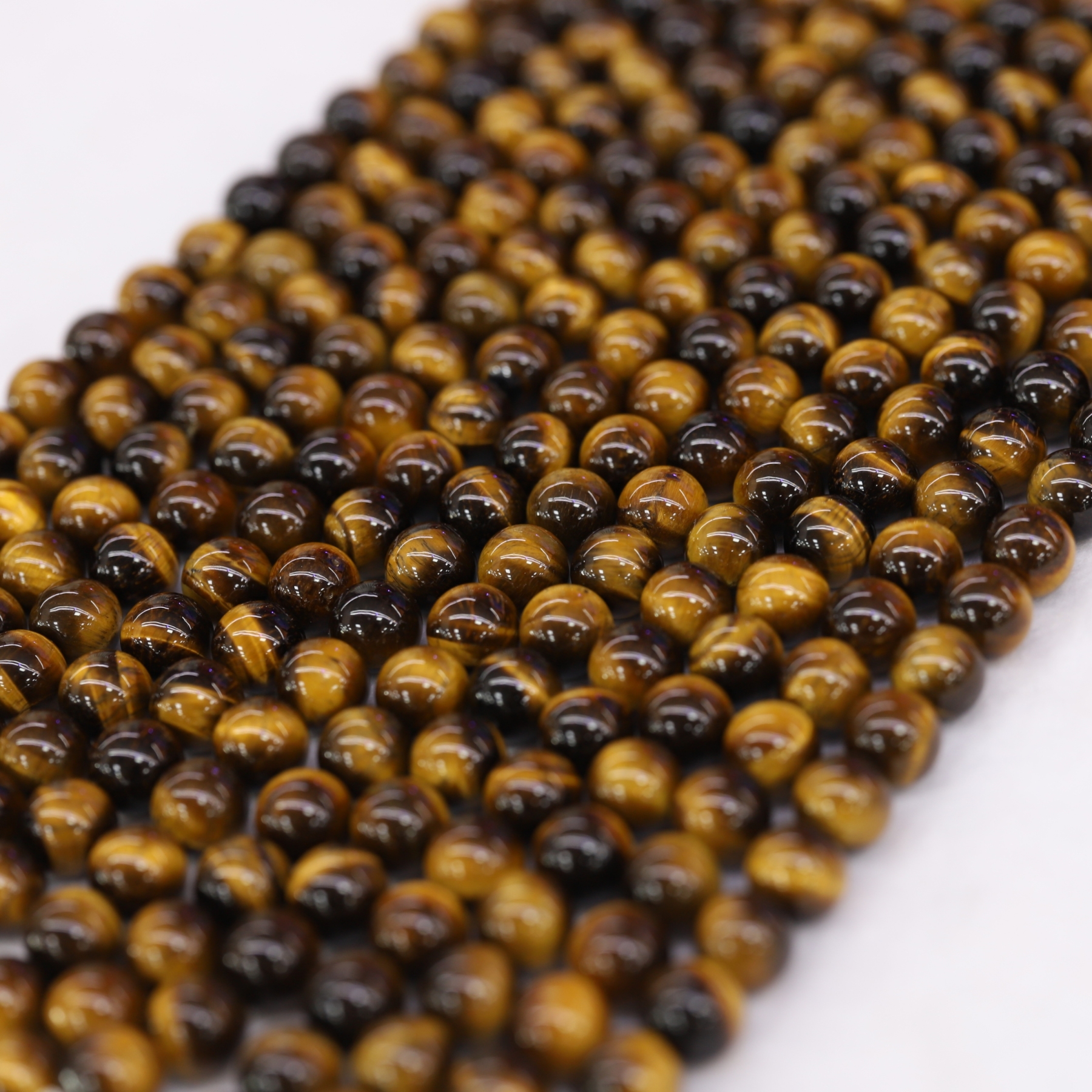 The Yellow Tiger's eye Loose beads 6 to 14 mm ,Gemstone Round Beads Stretch Loose beads ,Man Loose beads Jewelry Yellow Tigers Eye Bead Bracelet Natural Stone Gemstone Healing Bracelet