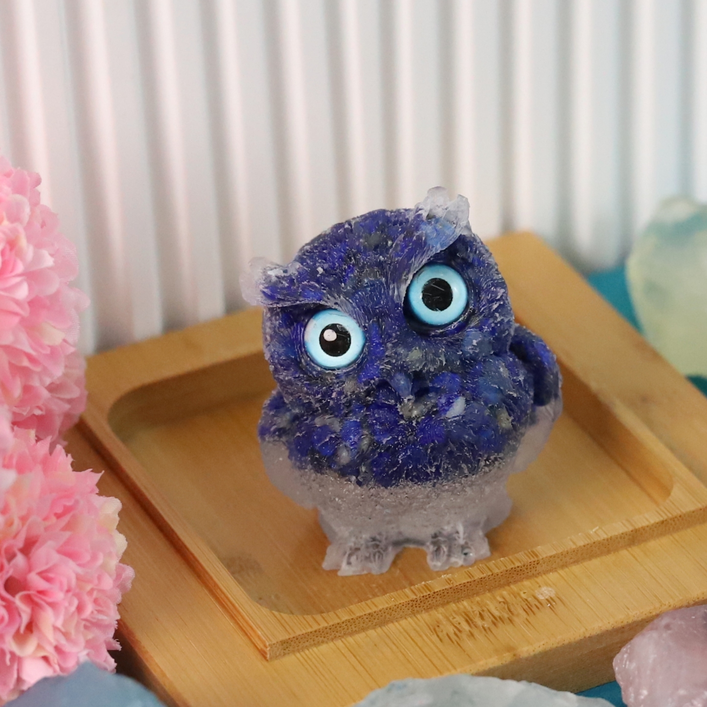 The cute Amethyst Cluster crystal owl animal gemstone retail and wholesale