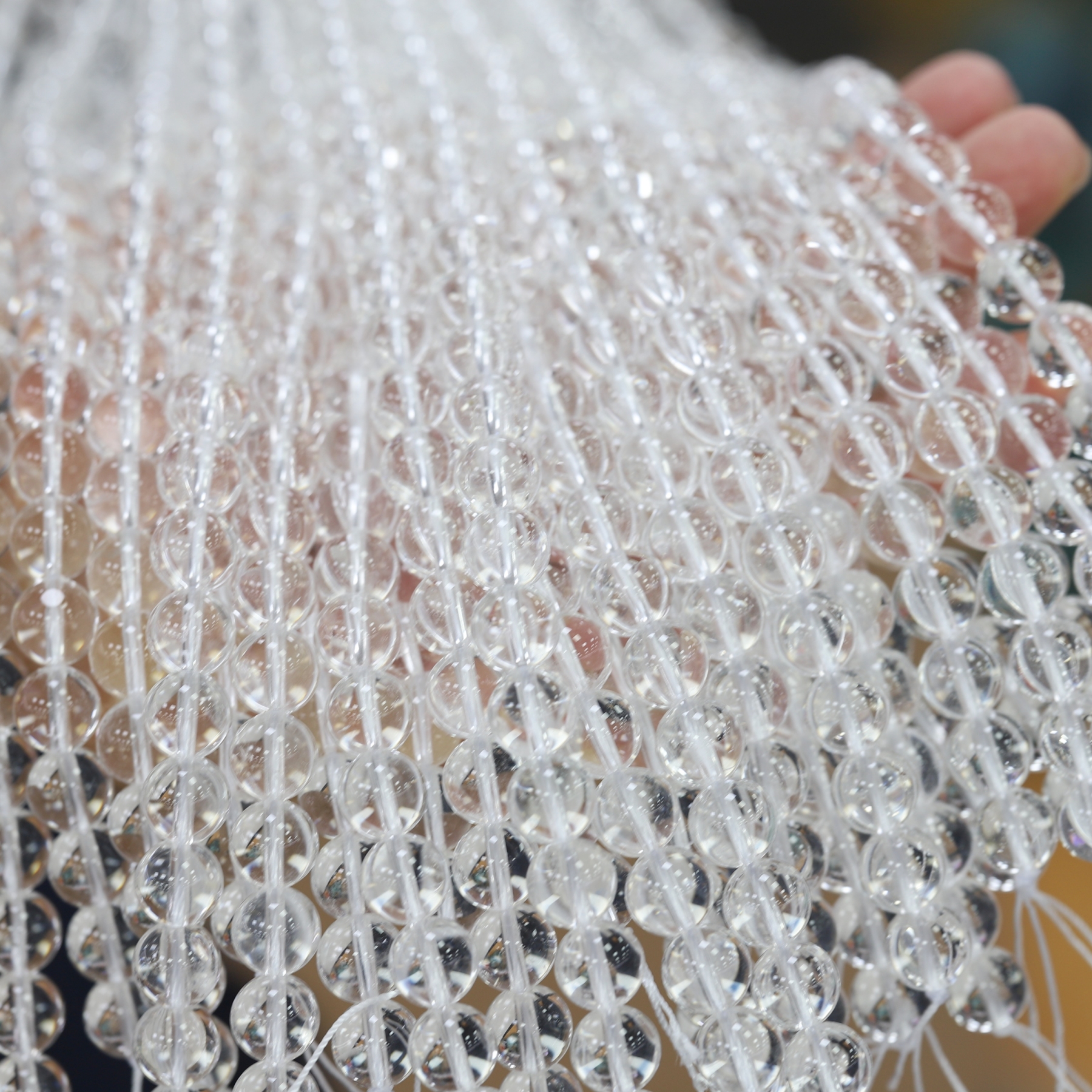 The Clear Quartz Loose bead 6 to 14 mm ,Gemstone Loose bead Stretch Bracelet Beads, ,Natural Healing Stone,Gift For Women