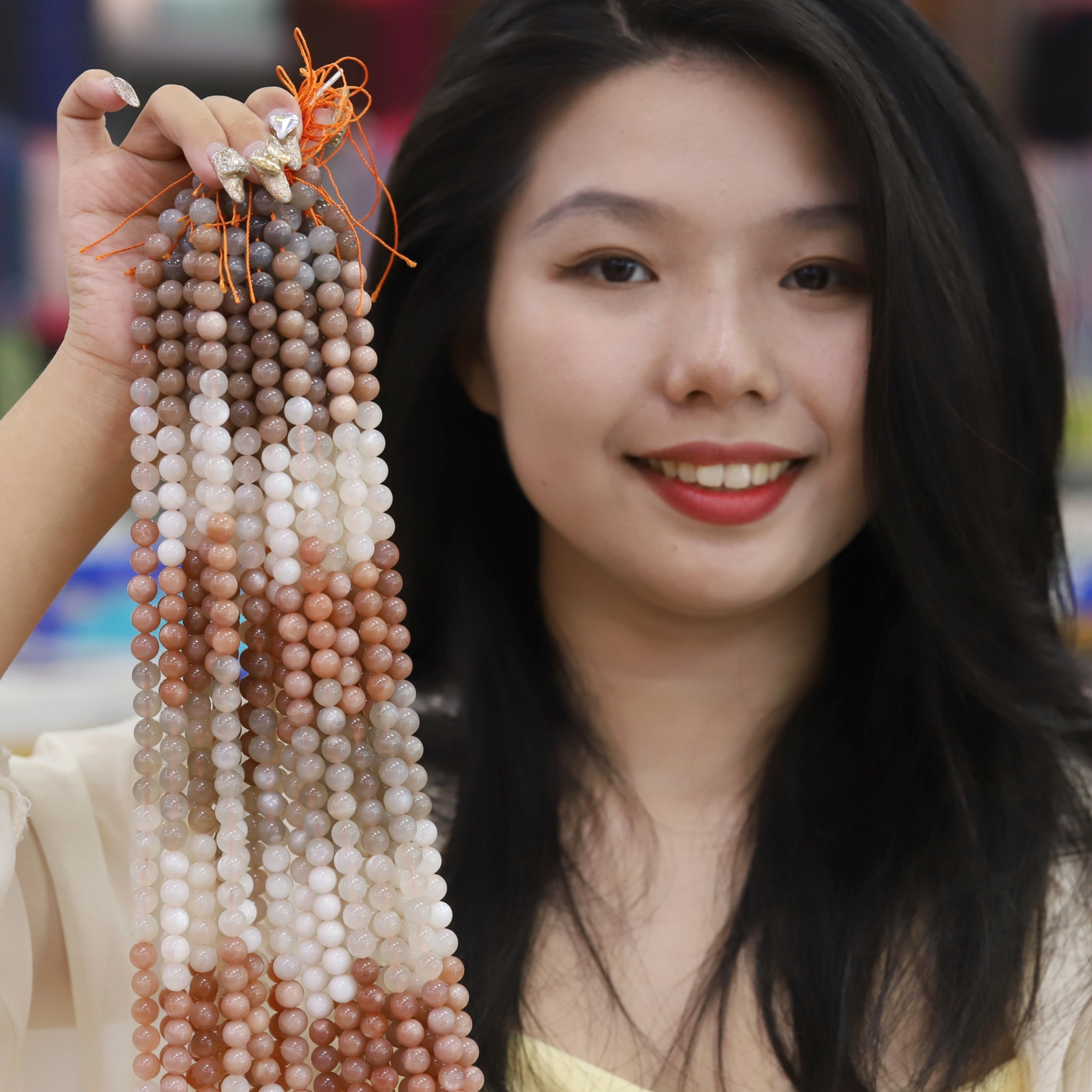 The Multicolor Moonstone Loose bead 6 to 16 mm ,Gemstone Loose bead Stretch Loose bead, ,Natural Healing Stone,Gift For Women