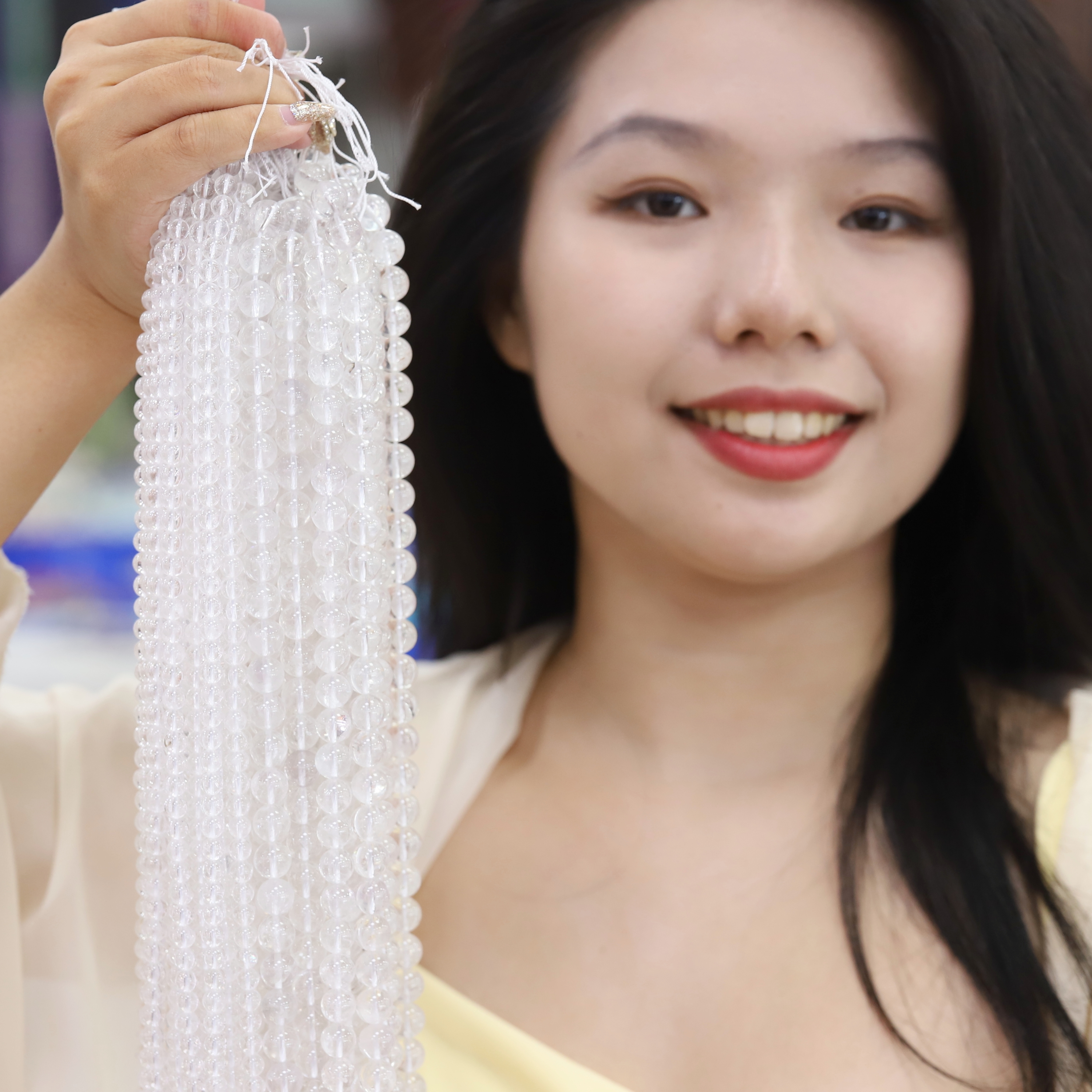 The Clear Quartz Loose bead 6 to 16 mm ,Gemstone Loose bead Stretch Bracelet Beads, ,Natural Healing Stone,Gift For Women