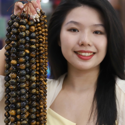 Yellow Tiger's eye Loose bead 6 to 16 mm ,Gemstone Round Beads Stretch Loose bead ,Man bracelet Jewelry Yellow Tigers Eye Bead Bracelet Natural Stone Gemstone Healing Bracelet