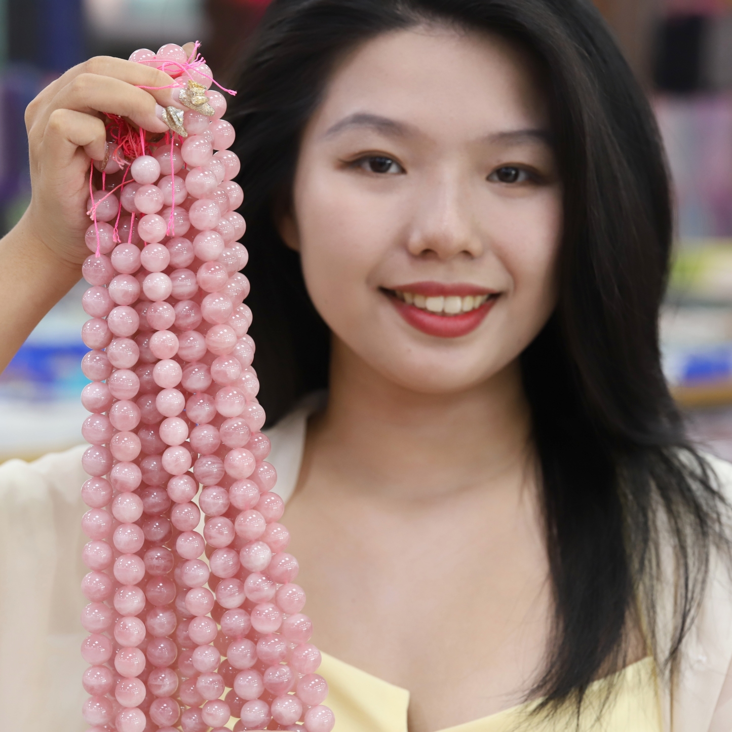 The Rose Quartz Loose bead 6 to 16 mm ,Gemstone Loose bead Stretch Bracelet Beads, ,Natural Healing Stone,Gift For Women