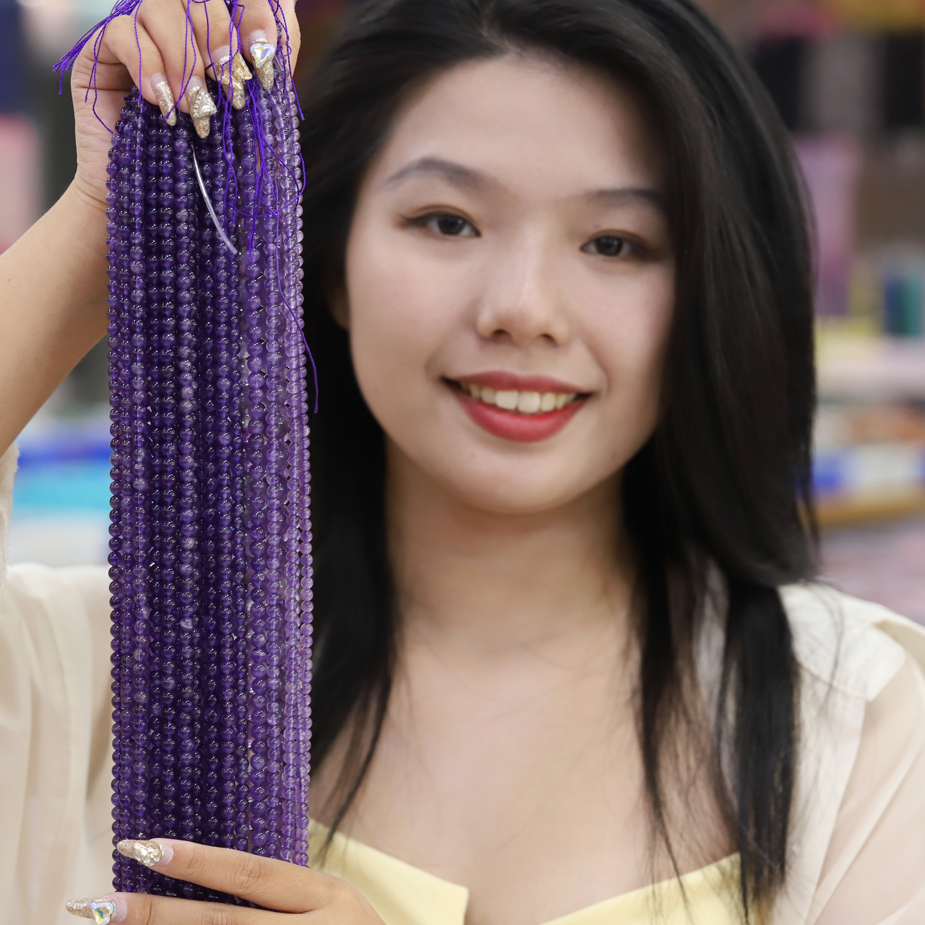 The Amethyst Loose beads 6 to 16 mm ,Gemstone Round Beads Stretch Loose beads, ,Natural Healing Stone,Gift For Women