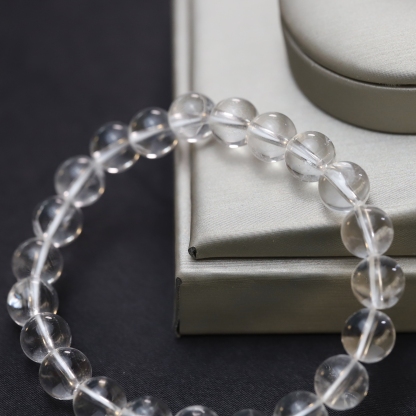The Clear Quartz Bracelet 6 to 16 mm ,Gemstone bead Stretch Bracelet Beads, ,Natural Healing Stone,Gift For Women