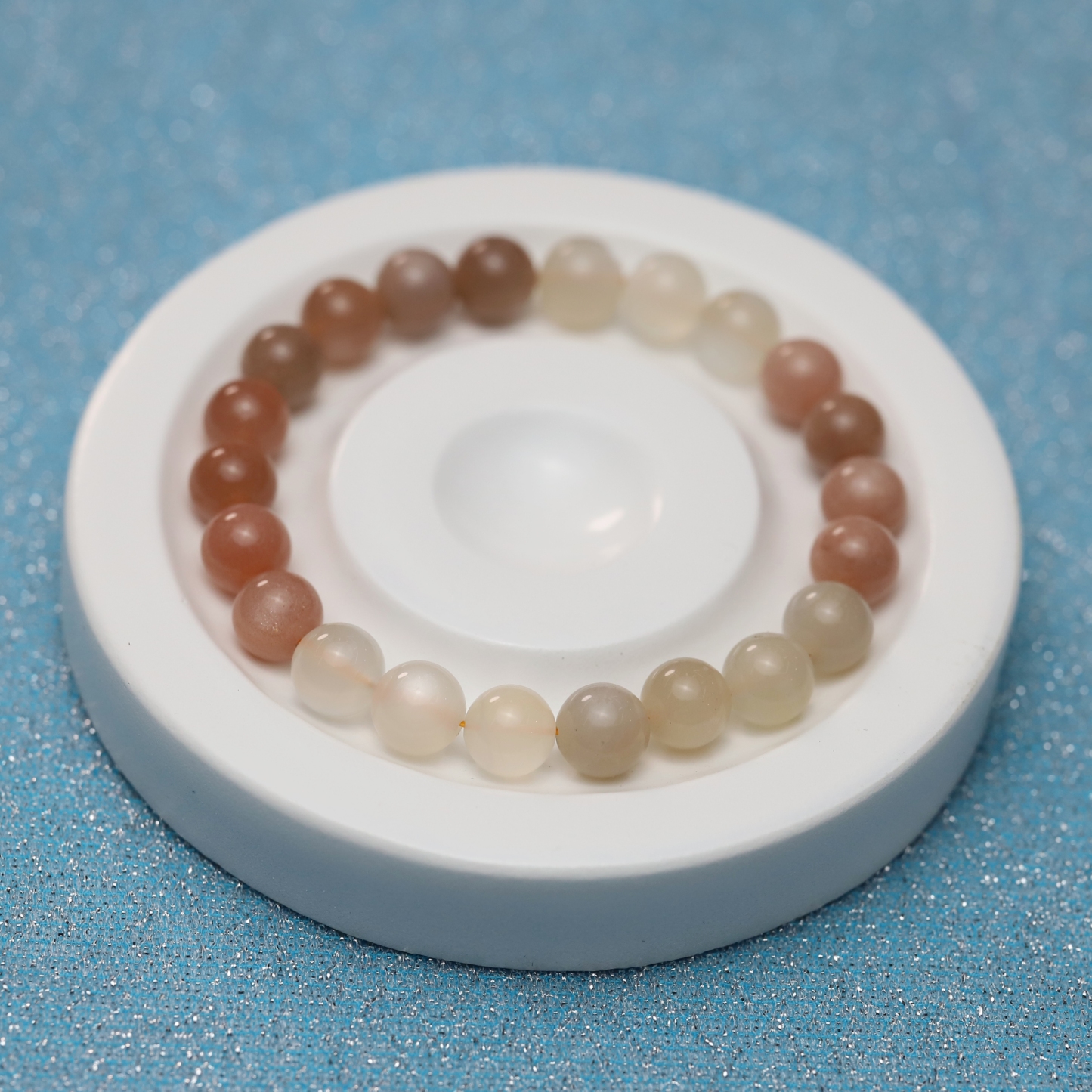 The Multicolor Moonstone Bracelet 6 to 16 mm ,Gemstone Round Beads Stretch Bracelet Beads, ,Natural Healing Stone,Gift For Women