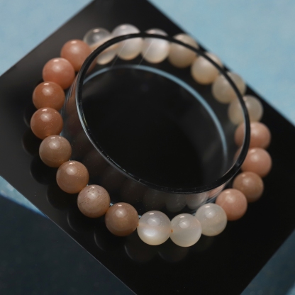 The Multicolor Moonstone Bracelet 6 to 16 mm ,Gemstone Round Beads Stretch Bracelet Beads, ,Natural Healing Stone,Gift For Women