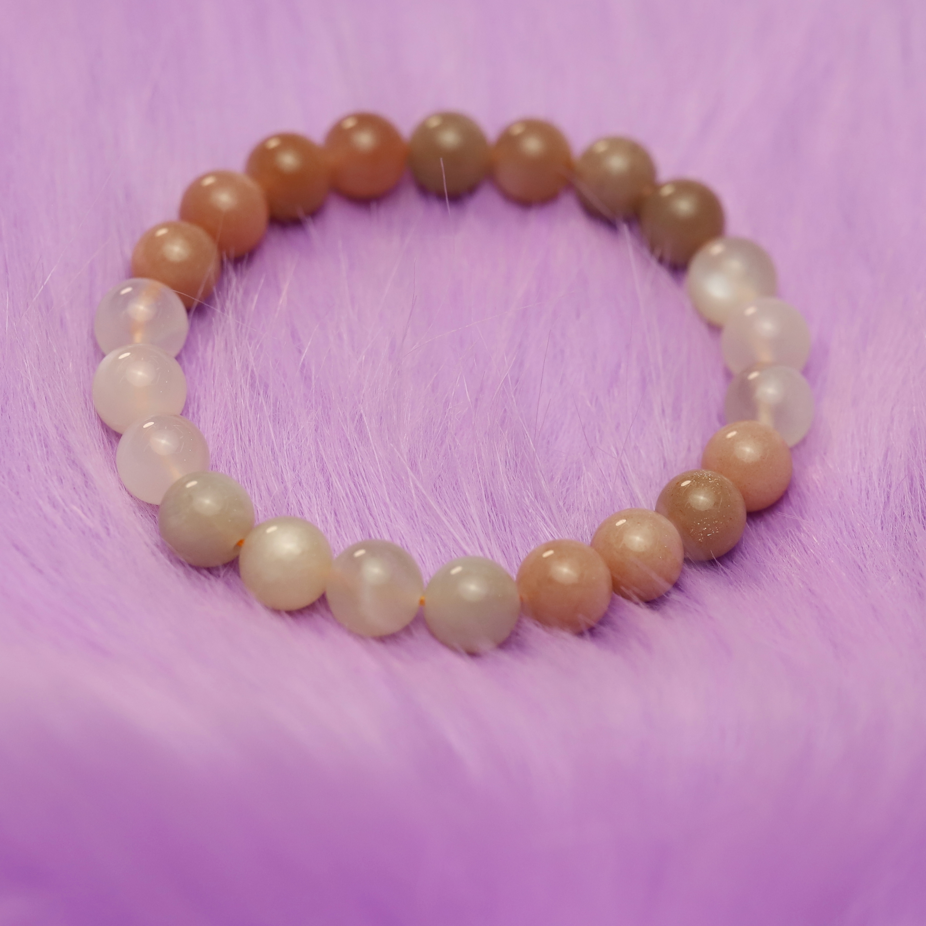 The Multicolor Moonstone Bracelet 6 to 16 mm ,Gemstone Round Beads Stretch Bracelet Beads, ,Natural Healing Stone,Gift For Women