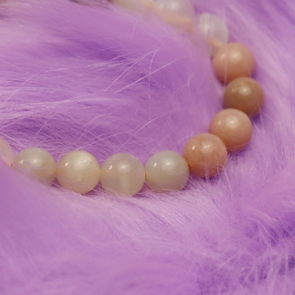 The Multicolor Moonstone Bracelet 6 to 16 mm ,Gemstone Round Beads Stretch Bracelet Beads, ,Natural Healing Stone,Gift For Women