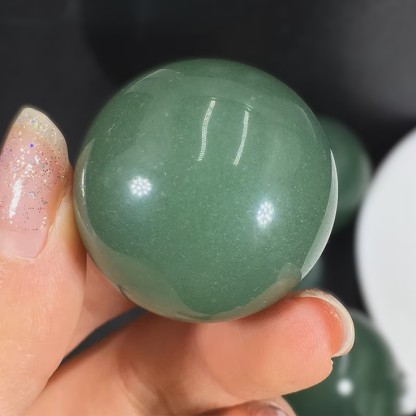 Natural Green Aventurine  Gemstone Sphere Specimen Crystal Ball Raw Stone Decor | Crystal Spiritual Healing Stone Meaning