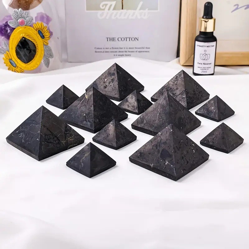 Natural Crystal Pyramid Decor – Hand-Carved from Raw Stone | Gemstone spiritual healingstone meaning