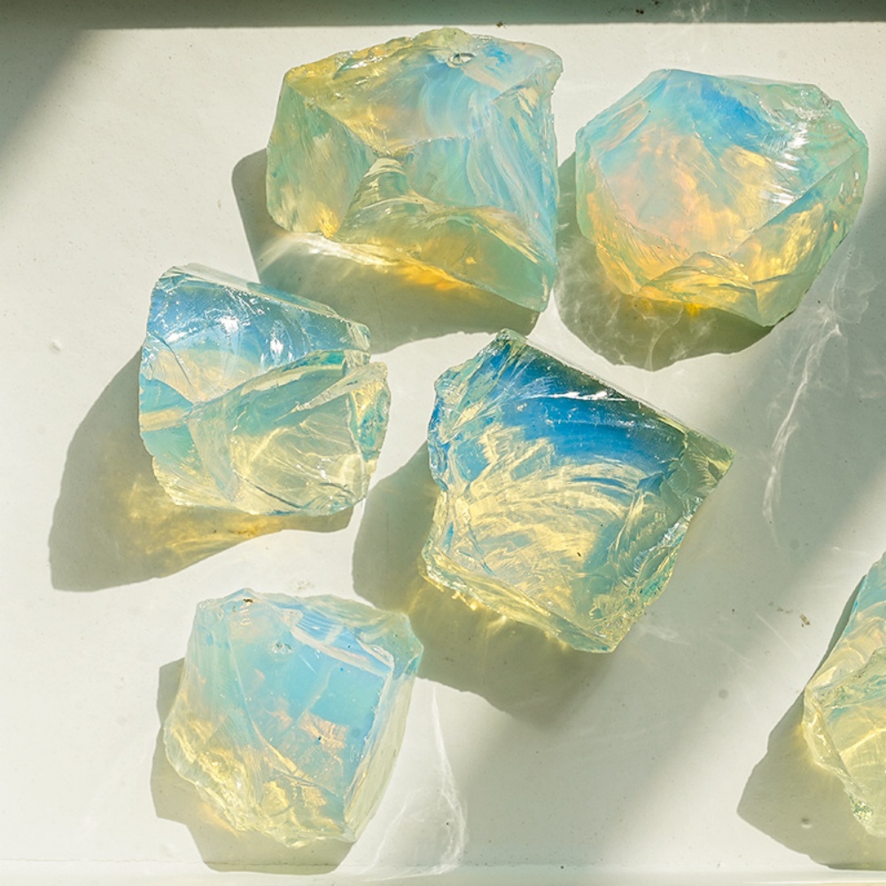 Natural Opal Gemstone Rough Stones & Chips – Decorative Bulk Healing Crystals For Tumbling | Crystal Spiritual Healing Stone Meaning