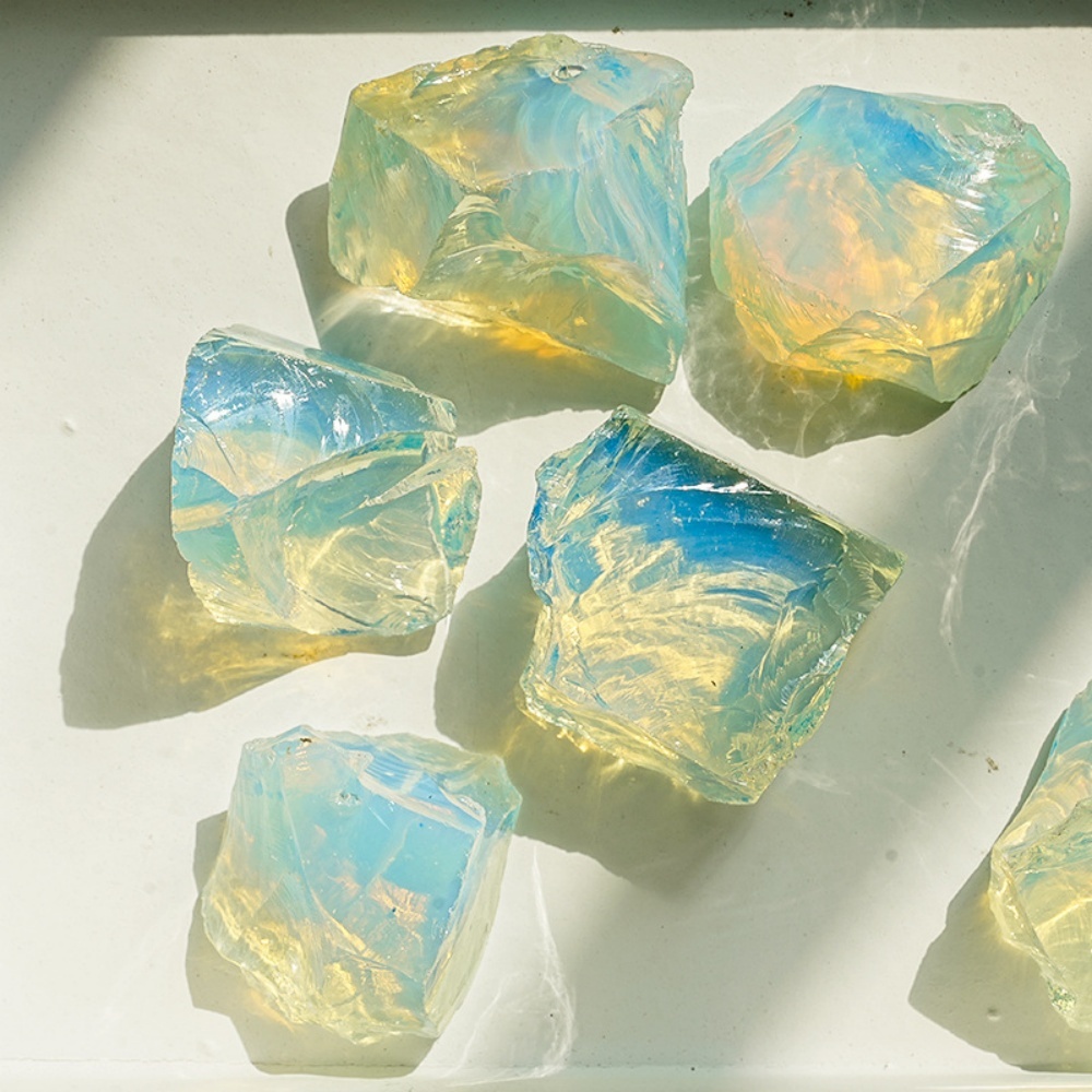 Natural Opal Gemstone Rough Stones & Chips – Decorative Bulk Healing Crystals For Tumbling | Crystal Spiritual Healing Stone Meaning