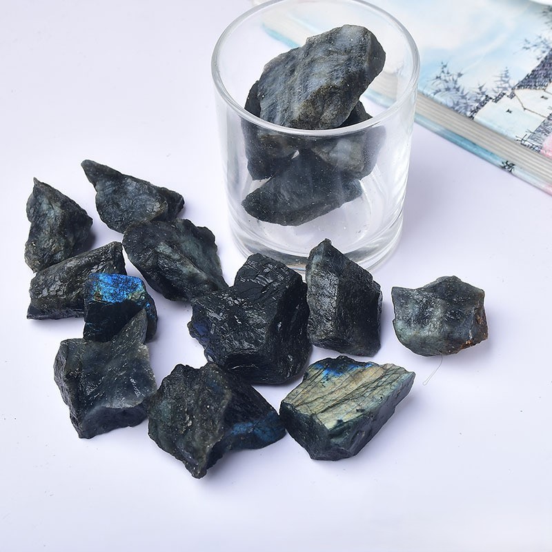 Natural Labradorite Gemstone  Aromatherapy Diffuser Raw Stone – Crystals Spiritual Healing Stone Meaning