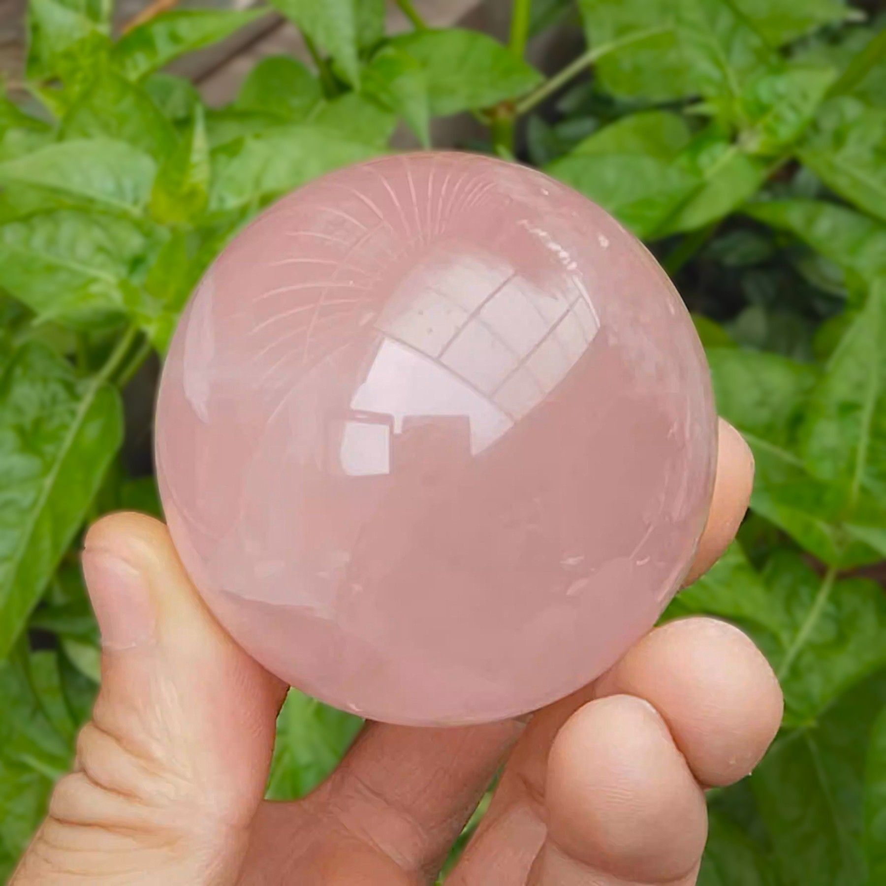 Natural Rose Quartz Sphere – Polished Stone Crystal Ball for Rekki,Meditation,Decoration | Gemstone Spiritual Healing Stone Meaning