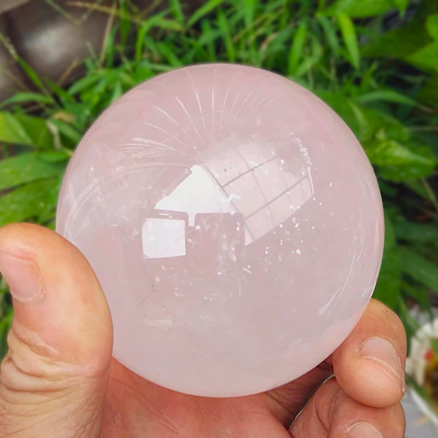 Natural Rose Quartz Sphere – Polished Stone Crystal Ball for Rekki,Meditation,Decoration | Gemstone Spiritual Healing Stone Meaning