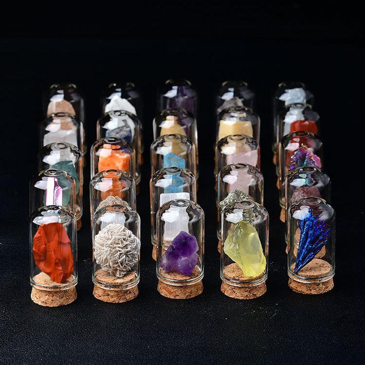 Natural Crystal Mineral Specimen Gift Box | Raw Stone Set with Colorful Gemstones | Gemstone Spiritual Healing Stone Meaning