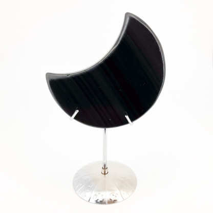 Natural Crystal Moon Carving on Stand · Home Decor & Holiday Gift