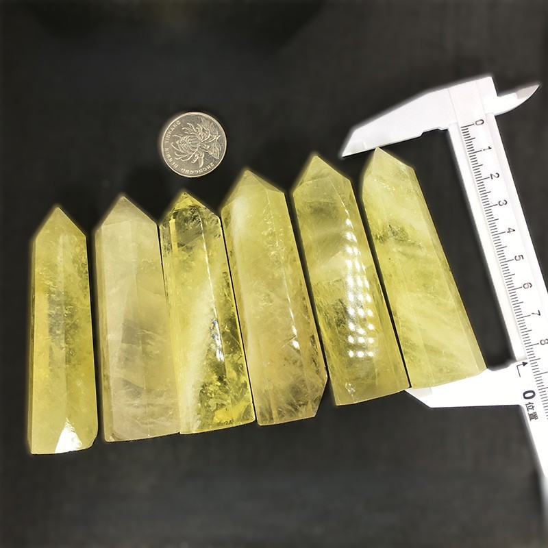 Natural Citrine Crystal Single Point Tower Raw  Crystal Obelisk for Reiki Healing and Crystal Grid | Gemstone Spiritual Healing Stone Meaning