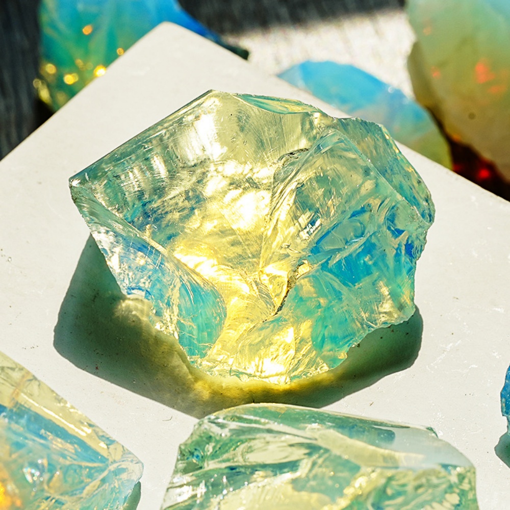 Natural Opal Gemstone Rough Stones & Chips – Decorative Bulk Healing Crystals For Tumbling | Crystal Spiritual Healing Stone Meaning