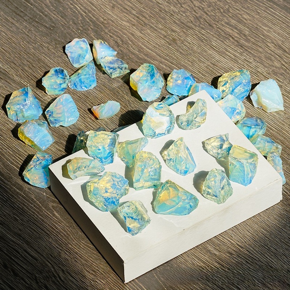 Natural Opal Gemstone Rough Stones & Chips – Decorative Bulk Healing Crystals For Tumbling | Crystal Spiritual Healing Stone Meaning