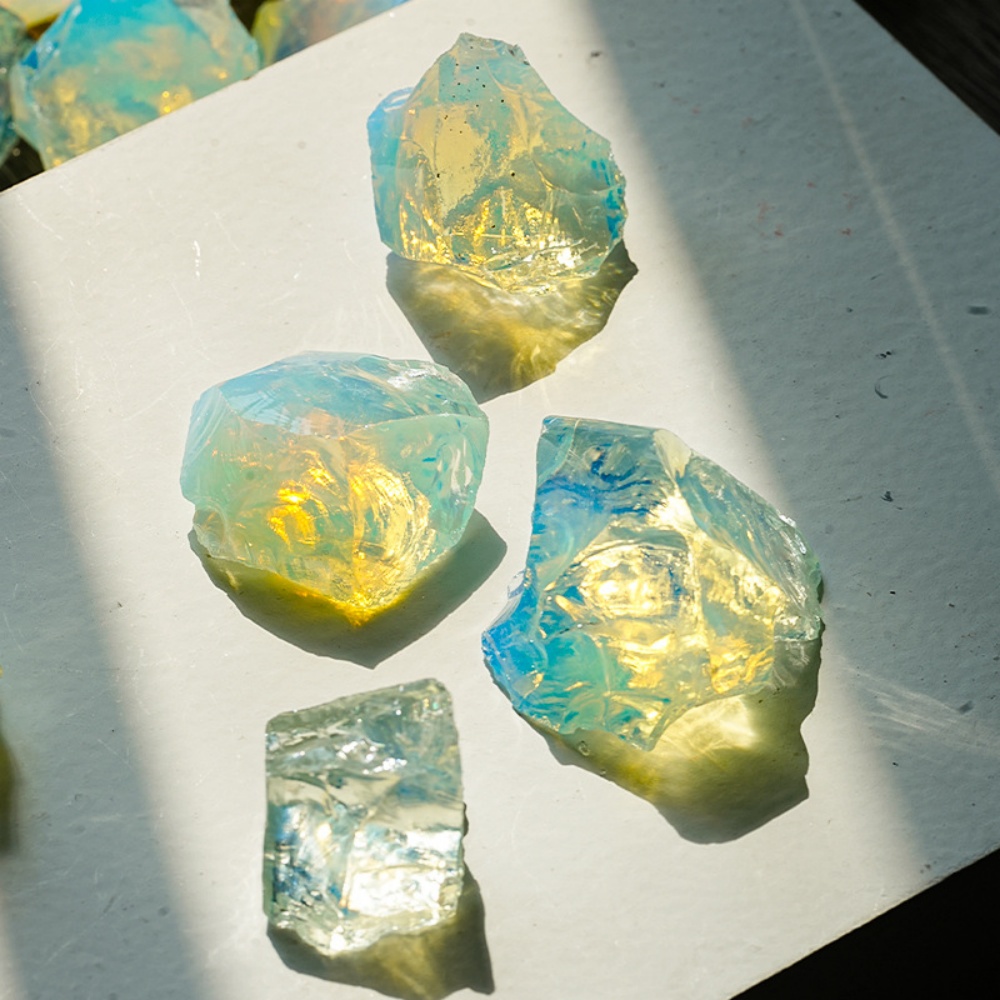 Natural Opal Gemstone Rough Stones & Chips – Decorative Bulk Healing Crystals For Tumbling | Crystal Spiritual Healing Stone Meaning