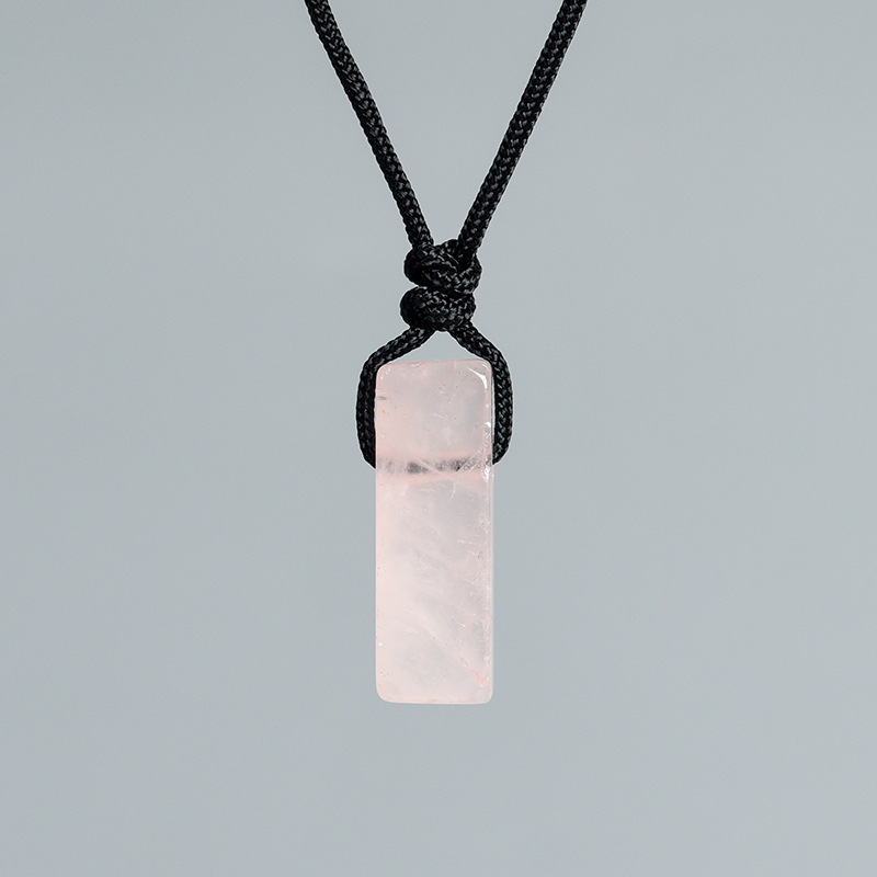 Natural Crystal Point Pendant Necklace – Irregular Raw Stone with Cord, Healing & Boho Jewelry | Gemstone Spiritual Healing Stone Meaning
