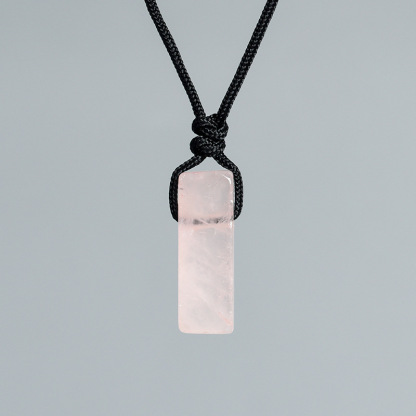 Natural Crystal Point Pendant Necklace – Irregular Raw Stone with Cord, Healing & Boho Jewelry | Gemstone Spiritual Healing Stone Meaning