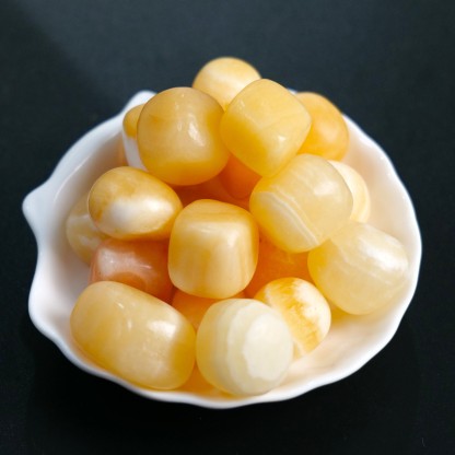 Natural Large Yellow Calcite Gemstone Tumbled Polished Stone for Therapy Meditation | Crystal Spiritual Healing Stone Meaning