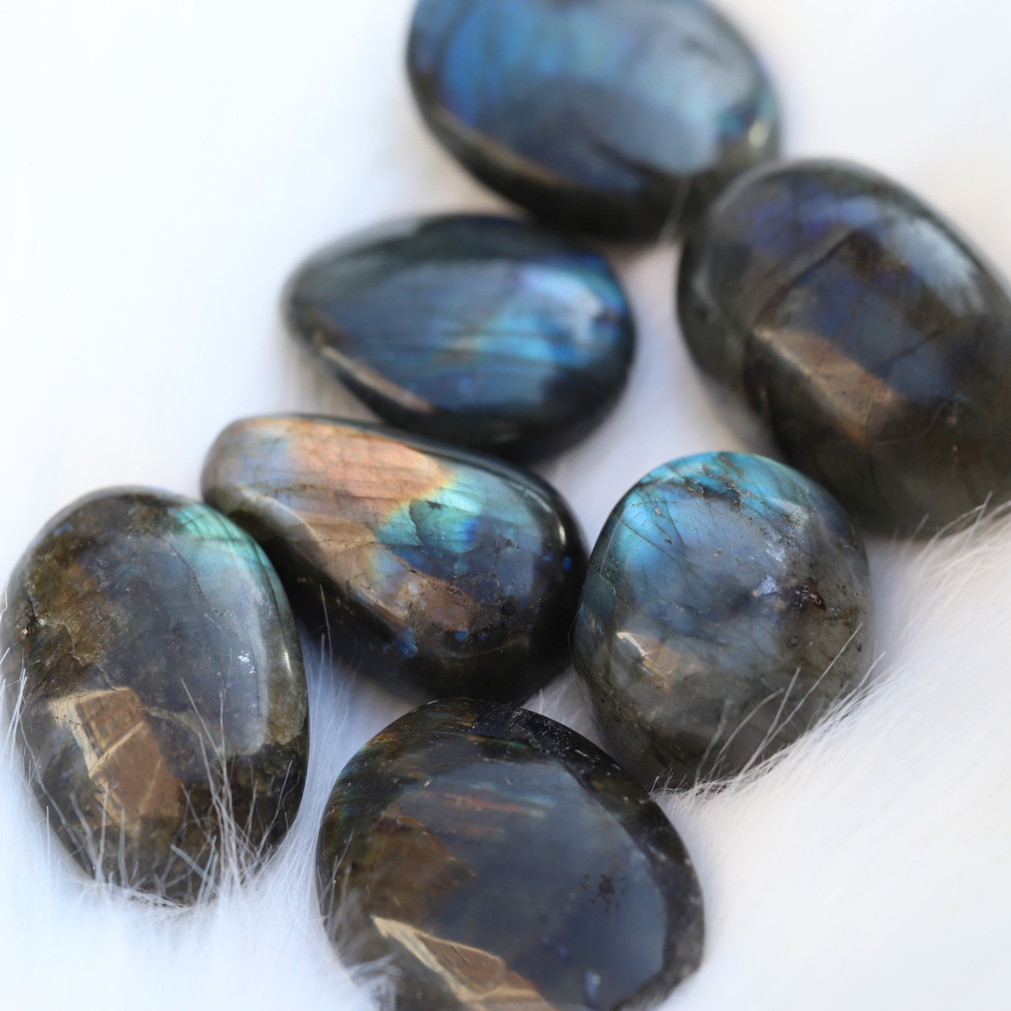 Labradorite Stone Free Shipping Gemstone Crystal Healing Palm Stone 4 to 5 Pcs in 1 Pack