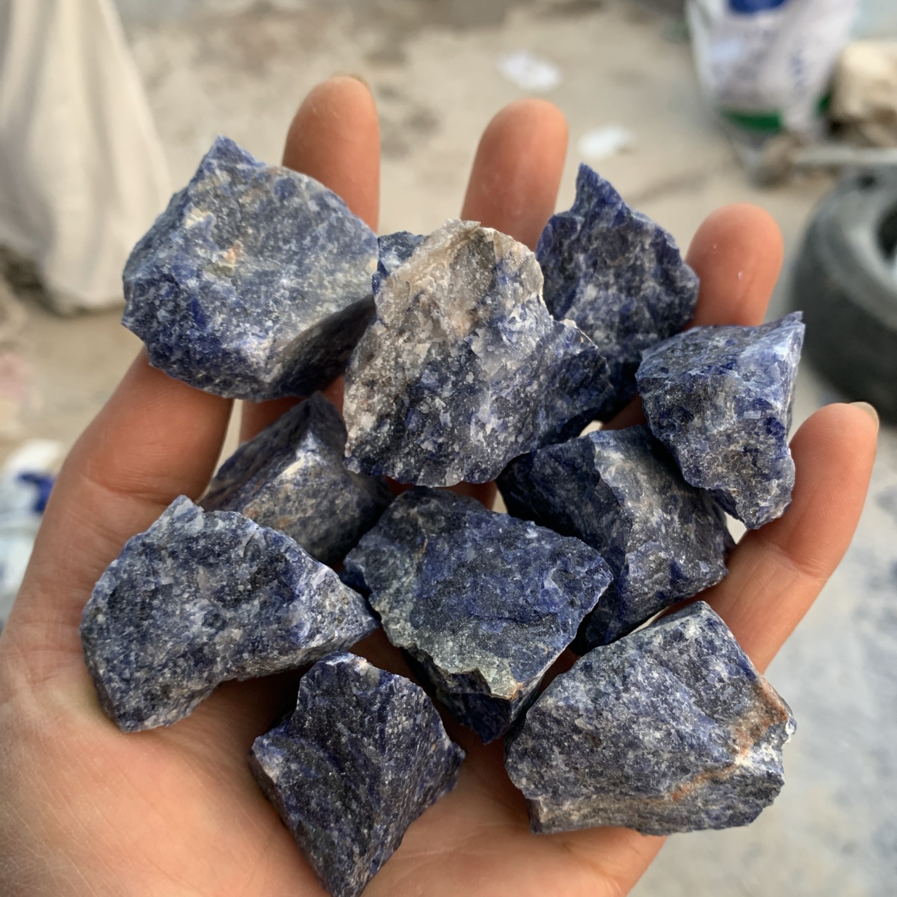 Natural Sodalite Gemstone Raw Stone | Large Aroma Diffuser Stone | Crystals Spiritual Healing Stone Meaning